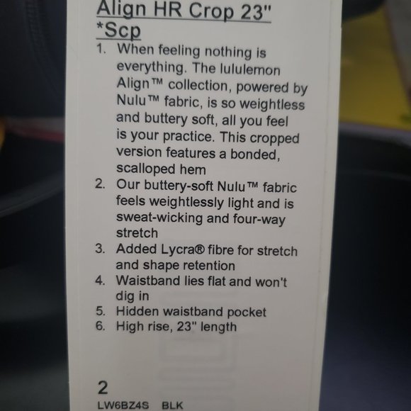 Align High Rise Scallop Crop - Picture 3 of 3